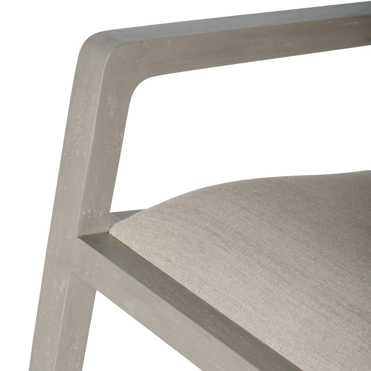 Campbell Grey Mango Wood & Cream Vintage Rocking Chair